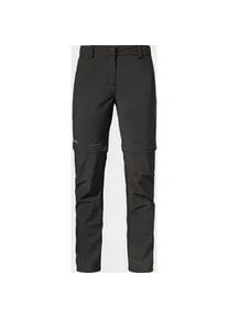 Sch&ouml;ffel Zip-away-Hose SCH&Ouml;FFEL "Outdoor-Hose Zip Off", Damen, Gr. 46, Normalgr&ouml;&szlig;en, schwarz (9990, schwarz), Oberstoff: 89% Nylon, 11% Elasthan, Hosen