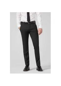Anzughose MEYER "Roma", Herren, Gr. 52, Normalgr&ouml;&szlig;en, schwarz, 54% Polyester, 43% Wolle, 3% Elasthan, unifarben, slim fit lang, Hosen Anzughose, mit Franz&ouml;sische Seitentaschen