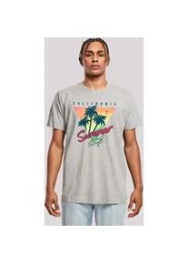 T-Shirt F4NT4STIC "California Palmen Retro", Damen, Gr. 3XL, grau (erdgrau), Obermaterial: 100% Baumwolle, regular fit, Rundhals, ohne B&uuml;ndchen, Shirts T-Shirt, Premium Qualit&auml;t