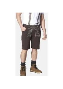Sweatbermudas Jan Vanderstorm "Sweatbermuda DENNIK", Herren, Gr. L, N-Gr, braun (dunkelbraun), Obermaterial: 60% Baumwolle CO. 40% Polyester COOLMAX PES(Coolmax)., Hosen Bermudas Trachtenhose
