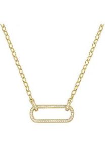Collier "mit Zirkonia, Silber 925", gold, Giorgio Martello MILANO, Halsketten, Damen, 45cm, Silber 925 (Sterlingsilber), Collier
