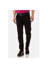 Cipo & Baxx Stoffhose CIPO & BAXX "Hose", Herren, Gr. 30, L&auml;nge 32, schwarz, 97% Baumwolle, 3% Elasthan, unifarben, slim fit lang, Hosen Stoffhose, im modischen Slim Fit-Schnitt, CD842