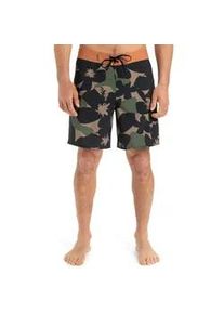 Boardshorts Quiksilver "Surfsilk Straight Leg 18", Herren, Gr. 32(M), grape leaf handtman, Obermaterial: 88% Microfaser, 12% Elasthan;, Hosen