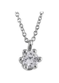 Kette mit Anh&auml;nger Firetti "Schmuck Geschenk Silber 925 Halsschmuck Halskette Solit&auml;r", silber (silberfarben, kristallwei&szlig;), Halsketten, Damen, Silber 925 (Sterlingsilber), L: 45 B: 1,3mm, mit Zirkonia (synth.), B:1,3mm