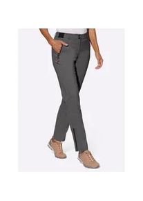Funktionshose Casual Looks, Damen, Gr. 54, Normalgr&ouml;&szlig;en, grau (anthrazit), 95% Polyamid, 5% Elasthan, unifarben, lang, Hosen Funktionshose