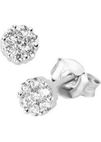 Paar Ohrstecker Smart Jewel "Bl&uuml;te, Zirkonia Steine, Silber 925", silber, Ohrringe, Damen, Silber 925 (Sterlingsilber)