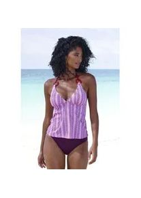 Tankini Vivance, Damen, Gr. 44, Cup C/D, rosa (rosa bedruckt), Polyamid, bedruckt, Bikini-Sets Tankini, mit Zierringen