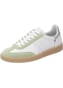 Sneaker Rieker SPORT "San Diego Swing2GO", Damen, Gr. 36, gr&uuml;n (wei&szlig;, mint), Leder, Veloursleder, Schuhe Sneaker, Retro-Sneaker, Freizeitschuh, Halbschuh mit herausnehmbarem Fu&szlig;bett