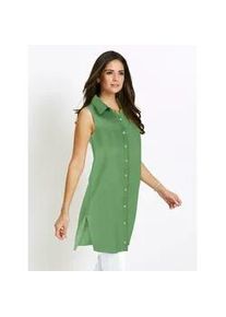 Longbluse Inspirationen, Damen, Gr. 42, gr&uuml;n (apfel), 100% Viskose, unifarben, Blusen Longbluse