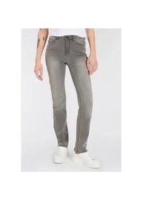 Gerade Jeans Arizona "Ultra-Stretch", Damen, Gr. 48, N-Gr, grau (grau used), Denim/Jeans, Obermaterial: 74% Baumwolle, 24% Polyester, 2% Elasthan, unifarben, Basic, gerade lang, Jeans, Used-Look-Waschung, Topseller
