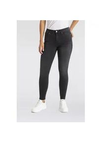 Skinny-fit-Jeans Only "ONLWOW &ndash; Skinny-Jeans mit Stretch f&uuml;r schlanke Silhouette", Damen, Gr. S (36), L&auml;nge 32, schwarz (washed schwarz), Denim/Jeans, Obermaterial: 64% Baumwolle, 31% Polyester, 3% Viskose, 2% Elasthan, unifarben, skinny fit lang, Jeans, Denim, skinny fit, destroyed Effekte