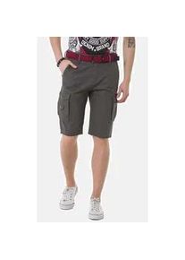 Cipo & Baxx Jeansbermudas CIPO & BAXX "Bermuda & Short", Herren, Gr. 42, Normalgr&ouml;&szlig;en, grau, 97% Baumwolle, 3% Elasthan, unifarben, regular fit kurz, Jeans, mit praktischen Beintaschen, CK265