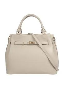 Henkeltasche Samantha Look, Damen, Gr. B/H/T: 34cm x 27cm x 17cm onesize, beige, Leder, leicht gl&auml;nzend, unifarben, Taschen, echt Leder, Made in Italy, ger&auml;umige Henkeltasche mit Smartphonefach