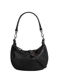 Umh&auml;ngetasche Samantha Look, Damen, Gr. B/H/T: 28cm x 21cm x 8cm onesize, schwarz, Leder, leicht gl&auml;nzend, unifarben, Taschen Umh&auml;ngetasche, echt Leder, Made in Italy