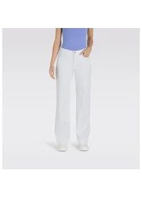 Weite Jeans MAC "DREAM WIDE", Damen, Gr. 36, L&auml;nge 30, wei&szlig; (wei&szlig; denim), Denim/Jeans, Obermaterial: 75% Baumwolle, 12% Modal, 9% Polyester, 4% Elasthan, unifarben, figurumspielend kn&ouml;chellang, Jeans, mit weitem Bein-Stretch, Topseller
