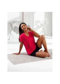 w&auml;schepur Shorty W&Auml;SCHEPUR, Damen, Gr. 48/50, rot (rot, schwarz), 50% Baumwolle, 50% Viskose, Homewear-Sets Shorty