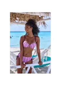 B&uuml;gel-Bikini Vivance, Damen, Gr. 36, Cup C, rosa (rosa bedruckt), Polyamid, bedruckt, Bikini-Sets B&uuml;gel-Bikini, mit Zierperlen