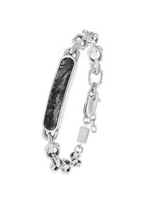 Armband s.Oliver "2038867", grau (edelstahlfarben, grau, grau), Armb&auml;nder, Herren, 22cm, Edelstahl, Armband, mit Jaspis