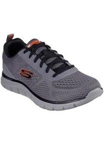 Schn&uuml;rschuh Skechers "TRACK-LESHUR", Herren, Gr. 40, grau (dunkelgrau), Lederimitat, Textil, Schuhe Schn&uuml;rschuh, Freizeitschuh, Trainingsschuh im Materialmix