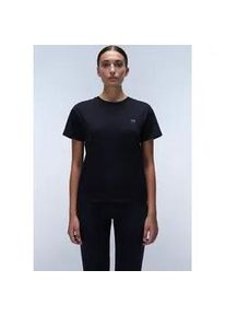 T-Shirt Napapijri "S-NINA 941 BLACK BEAUTY", Damen, Gr. L, blau (blu marine), Single Jersey, Obermaterial: 100% Baumwolle, unifarben, regular fit, Rundhals, eingesetzt abgesteppte Kante, Shirts T-Shirt, Mit Rundhalsausschnitt