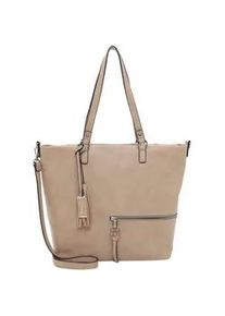 Shopper Tamaris "Shopper TAS Nele", Damen, Gr. B/H/T: 43cm x 32cm x 16cm 0, beige (taupe 900), Polyurethan, Taschen Shopper