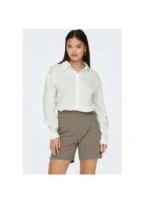 Jacqueline de Yong Hemdbluse JDY "JDYTHEIS LIFE L/S LOOSE SHIRT WVN NOOS", Damen, Gr. S, wei&szlig; (cloud dancer), Web, Obermaterial: 100% Baumwolle, unifarben, regular fit h&uuml;ftbedeckend, Blusen Hemdbluse, Baumwolle, regular fit