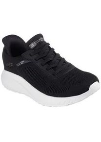 Slip-On Sneaker Skechers "BOBS SQUAD CHAOS-CURRENT MUSE", Damen, Gr. 37, schwarz, Textil, Schuhe, Slipper, Freizeitschuh in veganer Verarbeitung, Topseller