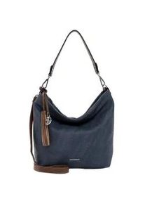 Emily & Noah Beuteltasche EMILY & NOAH "Beutel E&N Elke", Damen, Gr. B/H/T: 36cm x 28cm x 14cm 0, blau (blau, taupe 509), Polyurethan, Taschen Beuteltasche