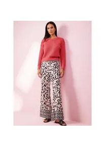 Strickpullover Heine "Pullover", Damen, Gr. 34, pink (grapefruit), 60% Polyamid, 40% Baumwolle, unifarben, Pullover Strickpullover