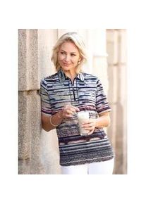 Poloshirt Classic Basics "Poloshirt", Damen, Gr. 54, bunt (marine, ros&eacute;, bedruckt), 100% Baumwolle, gemustert, mehrfarbig, Shirts