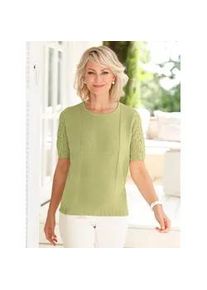 Rundhalspullover Classic Basics "Pullover", Damen, Gr. 46, gr&uuml;n (lindgr&uuml;n), 100% Polyacryl, unifarben, Pullover Rundhalspullover