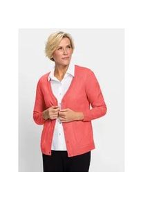 Classic Dog Cardigan CLASSIC, Damen, Gr. 54, orange (koralle), 100% Polyacryl, unifarben, Strickjacken