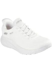 Slip-On Sneaker Skechers "BOBS SQUAD CHAOS-CURRENT MUSE", Damen, Gr. 42, wei&szlig; (sanftes wei&szlig;), Textil, Schuhe, Slipper, Freizeitschuh in veganer Verarbeitung, Topseller