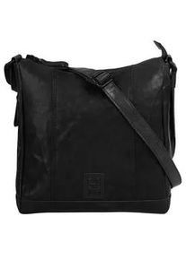 SPIKES & SPARROW Umh&auml;ngetasche SPIKES & SPARROW, Damen, Gr. B/H/T: 28cm x 28cm x 10cm onesize, schwarz, Leder, vintage, Taschen Umh&auml;ngetasche, echt Leder