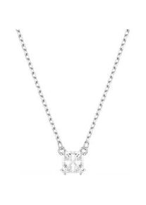 Kette mit Anh&auml;nger Swarovski "Stilla Square Attract", silber (metallfarben, kristallwei&szlig;), Halsketten, Damen, Metall, L: 45, mit Swarovski Zirkonia (synth.)