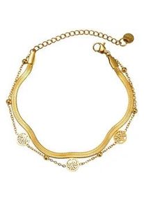 Edelstahlarmband Firetti "Schmuck Geschenk Edelstahl Armschmuck Armkette Baum des Lebens", gold (gelbgoldfarben), Armb&auml;nder, Damen, 22cm, Edelstahl, Edelstahlarmband, Made in Germany