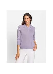 Classic Dog Polokragenpullover CLASSIC "Polopullover", Damen, Gr. 48, lila (flieder), 70% Polyacryl, 30% Schurwolle, unifarben, figurumspielend, Pullover