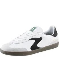 Sneaker Skechers "HOTSHOT", Herren, Gr. 44, schwarz-wei&szlig; (wei&szlig;, schwarz), Leder, Veloursleder, kontrastfarbene Details, Schuhe Sneaker, mit Kontrastbes&auml;tzen