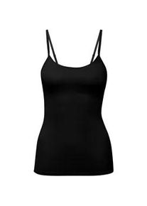 Unterhemd Calida "Unterhemd Natural Comfort Spaghetti-Top 1er Pack", Damen, Gr. 40-42, N-Gr, schwarz, Obermaterial: 92% Baumwolle CO. 8% Elasthan EL., Unterhemden Unterhemd