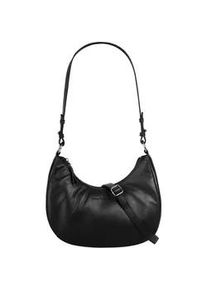 Umh&auml;ngetasche Bruno Banani, Damen, Gr. B/H/T: 28cm x 24cm x 9cm onesize, schwarz, Leder, leicht gl&auml;nzend, unifarben, Taschen Umh&auml;ngetasche, echt Leder