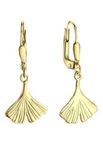 Paar Ohrh&auml;nger Firetti "Schmuck Geschenk, Ohrringe Gingko, Gold 333", gold (gelbgoldfarben), Ohrringe, Damen, Gelbgold 333