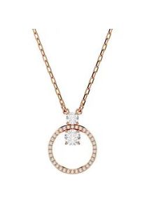 Kette mit Anh&auml;nger Swarovski "Schmuck Geschenk Halskette Constella Pav&eacute;", rosa (ros&eacute;goldfarben, kristallwei&szlig;), Halsketten, Damen, Metall, L: 45, mit Swarovski Zirkonia (synth.)