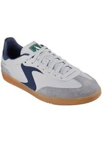 Sneaker Skechers "HOTSHOT", Herren, Gr. 40, grau (grau, navy), Leder, Veloursleder, kontrastfarbene Details, Schuhe Sneaker, mit Kontrastbes&auml;tzen