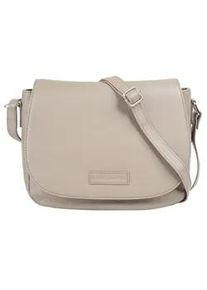 Umh&auml;ngetasche Bruno Banani, Damen, Gr. B/H/T: 28cm x 22cm x 9cm onesize, beige, Leder, leicht gl&auml;nzend, unifarben, Taschen Umh&auml;ngetasche, echt Leder