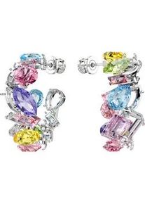 Paar Creolen Swarovski "Schmuck Geschenk Gema Ohrringe", bunt (metallfarben, blau, rosa, lila, gelb, gr&uuml;n, flieder, blau, rosa, lila, gelb, gr&uuml;n, flieder), Ohrringe, Damen, 30mm, Metall, mit Swarovski Kristall