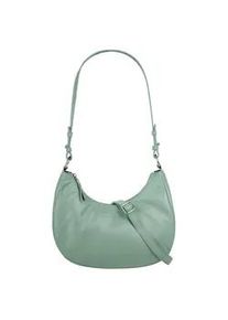 Umh&auml;ngetasche Bruno Banani, Damen, Gr. B/H/T: 28cm x 24cm x 9cm onesize, gr&uuml;n (mint), Leder, leicht gl&auml;nzend, unifarben, Taschen Umh&auml;ngetasche, echt Leder