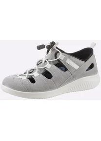 Slipper Jomos, Damen, Gr. 38, grau (hellgrau), Veloursleder, Schuhe Slipper