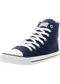 Sneaker Ethletic "White Cap Hi Cut", Damen, Gr. 43, blau (ocean blau just wei&szlig;), Obermaterial: 100% Baumwolle; Futter: 100% Baumwolle; Decksohle: 100% Baumwolle; Sohle: 100% Naturkautschuk, Schuhe Sneakerboots Canvassneaker Sneaker high, Keine Angabe
