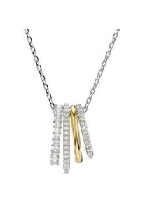 Kette mit Anh&auml;nger Swarovski "Schmuck Geschenk Halskette Hyperbola", gold (metallfarben, gelbgoldfarben, kristallwei&szlig;), Halsketten, Damen, Metall, L: 45, mit Swarovski Kristall