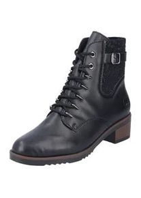 Schn&uuml;rstiefelette Rieker, Damen, Gr. 39, schwarz, Elastischer Einsatz, Lederimitat, unifarben, Schuhe Schn&uuml;rstiefelette, Schn&uuml;rboots, Trachtenstiefelette, Blockabsatz, Innenrei&szlig;verschluss